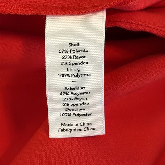 Likely Terry Ruched Cutout Midi Dress Coral Sleeveless Dress size 10 EUC - Picture 5 of 5